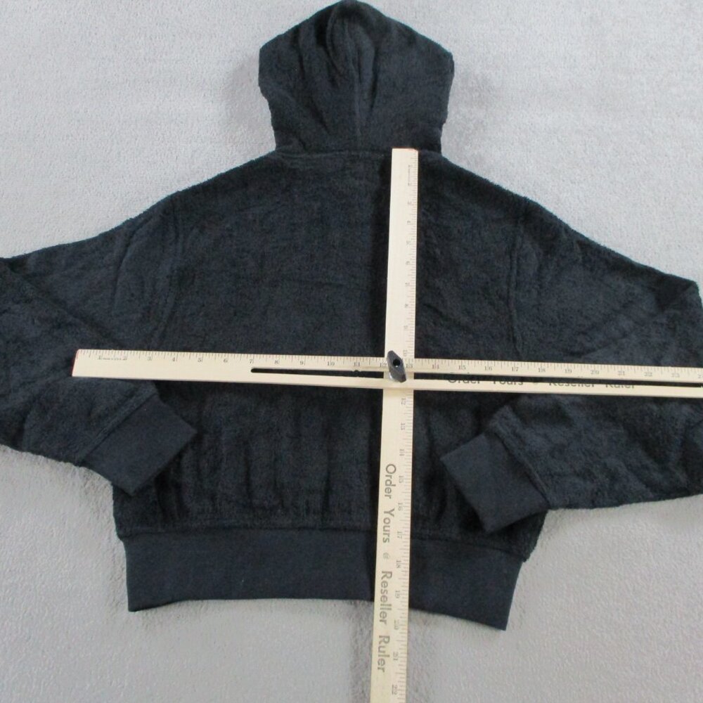 SKIMS Terry Cover-Ups Zip Up Hoodie Womens XS Onyx Black Swim Full Zip Cover Top - Picture 7 of 10